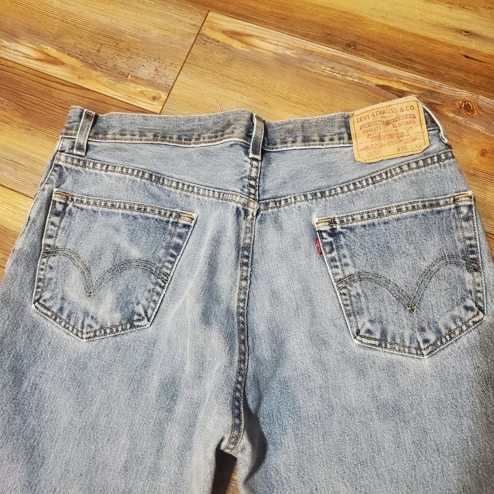 Levi 505 Regular Fit Jeans Bundle Lot Mens 36x30 Vintage Distressed Light Wash